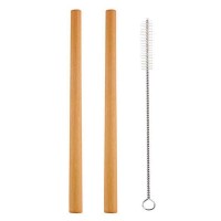 Reusable Bamboo Drinking Straws 100% Natural  Eco Friendly Biodegradable Includes Cleaning Brushes