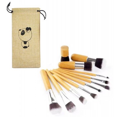 whosale Bamboo Makeup Brush Synthetic Hair Private Label Blush Eco Friendly Cosmetic Wooden Brush