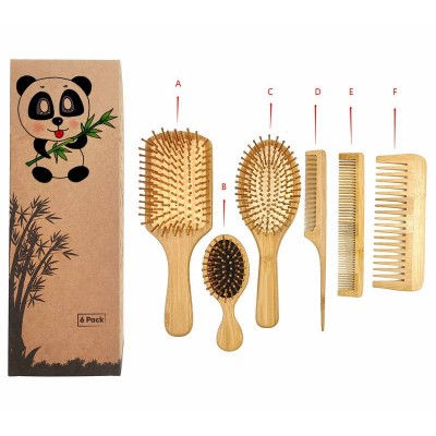 Good quality square bamboo Paddle Hair Brush Bamboo Bristles Detangling Hairbrush For Women Men And Kids