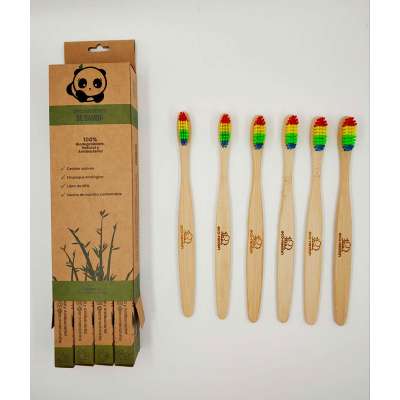 wholesale price custom private logo label natural degradable  Bamboo Toothbrush set