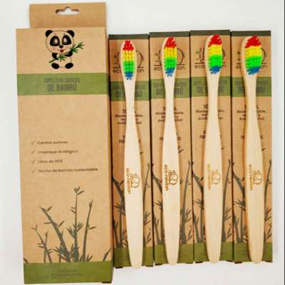 Eco-Friendly Natural Bamboo Charcoal Toothbrush Custom logo Bamboo Charcoal Toothbrush Reusable Organic Bamboo Toothbrush Set